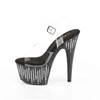 Pleaser - ADORE708WFRS Ankle strap sandal - Black/Transparent Product image